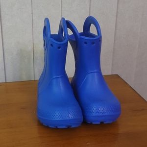 Crocs Handle It Children's Toddler Blue Rain Boots Unisex Size 8